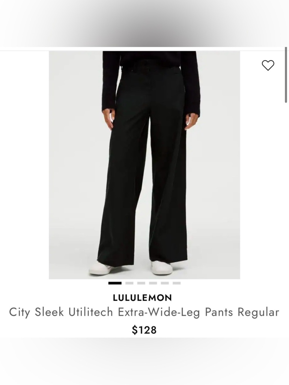 lululemon athletica Wide-Leg City Sleek Pants — Black